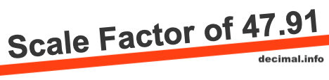Scale Factor of 47.91 Scale Factor of 47.91