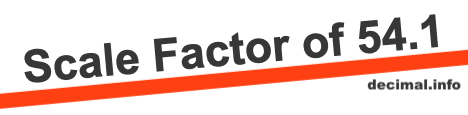 Scale Factor of 54.1 Scale Factor of 54.1