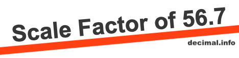 Scale Factor of 56.7 Scale Factor of 56.7