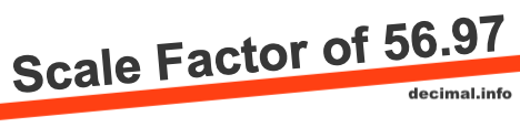 Scale Factor of 56.97 Scale Factor of 56.97
