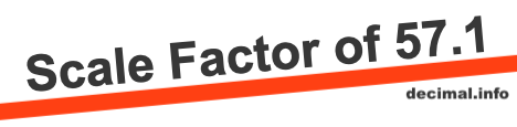 Scale Factor of 57.1 Scale Factor of 57.1