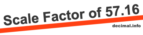 Scale Factor of 57.16 Scale Factor of 57.16