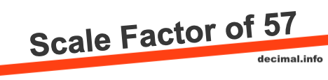 Scale Factor of 57