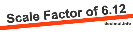 Scale Factor of 6.12 Scale Factor of 6.12