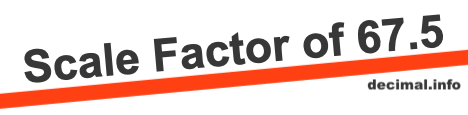Scale Factor of 67.5 Scale Factor of 67.5
