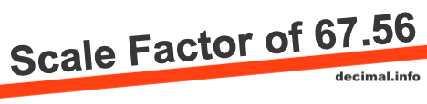 Scale Factor of 67.56 Scale Factor of 67.56