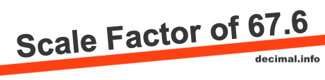 Scale Factor of 67.6 Scale Factor of 67.6