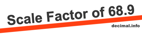 Scale Factor of 68.9