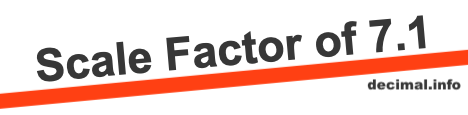 Scale Factor of 7.1 Scale Factor of 7.1