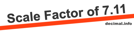 Scale Factor of 7.11 Scale Factor of 7.11