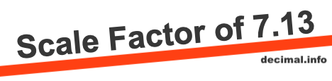 Scale Factor of 7.13 Scale Factor of 7.13