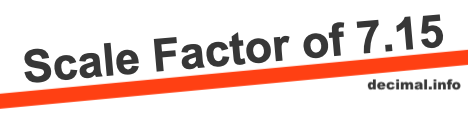 Scale Factor of 7.15 Scale Factor of 7.15