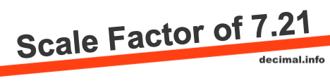 Scale Factor of 7.21 Scale Factor of 7.21