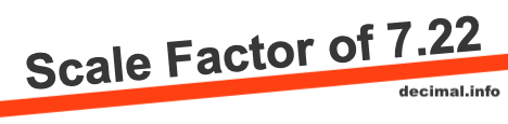 Scale Factor of 7.22 Scale Factor of 7.22