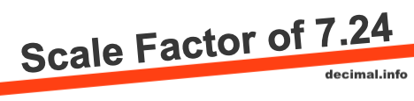 Scale Factor of 7.24 Scale Factor of 7.24