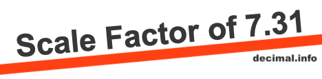 Scale Factor of 7.31 Scale Factor of 7.31