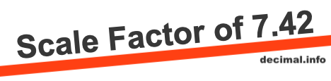 Scale Factor of 7.42 Scale Factor of 7.42