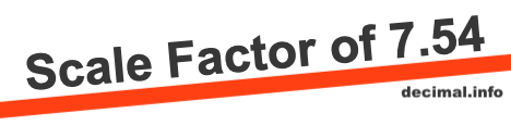 Scale Factor of 7.54 Scale Factor of 7.54