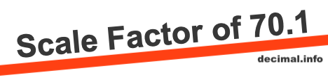 Scale Factor of 70.1 Scale Factor of 70.1