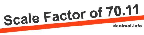 Scale Factor of 70.11 Scale Factor of 70.11