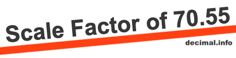 Scale Factor of 70.55 Scale Factor of 70.55