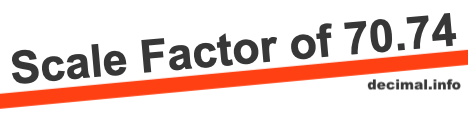 Scale Factor of 70.74
