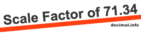 Scale Factor of 71.34 Scale Factor of 71.34