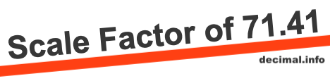Scale Factor of 71.41