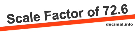 Scale Factor of 72.6
