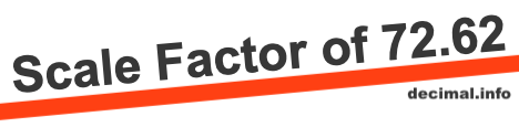 Scale Factor of 72.62 Scale Factor of 72.62