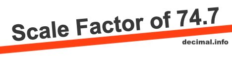 Scale Factor of 74.7 Scale Factor of 74.7