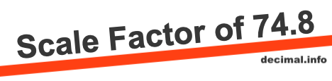 Scale Factor of 74.8
