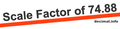 Scale Factor of 74.88