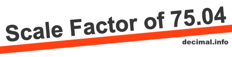 Scale Factor of 75.04