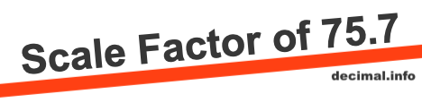 Scale Factor of 75.7