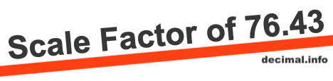 Scale Factor of 76.43