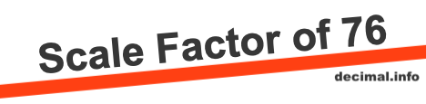 Scale Factor of 76 Scale Factor of 76