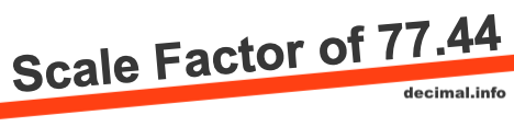 Scale Factor of 77.44