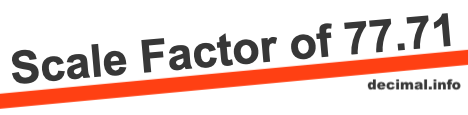 Scale Factor of 77.71 Scale Factor of 77.71