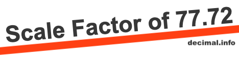 Scale Factor of 77.72 Scale Factor of 77.72