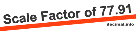 Scale Factor of 77.91 Scale Factor of 77.91