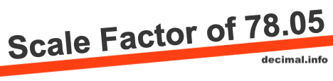 Scale Factor of 78.05 Scale Factor of 78.05