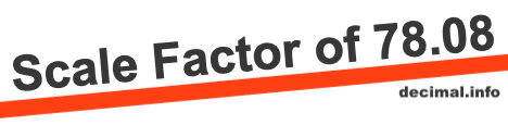 Scale Factor of 78.08 Scale Factor of 78.08
