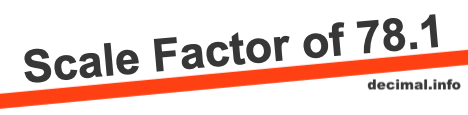 Scale Factor of 78.1 Scale Factor of 78.1