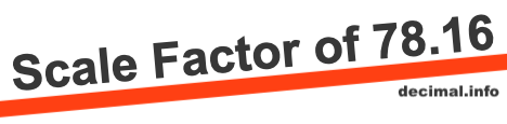 Scale Factor of 78.16 Scale Factor of 78.16