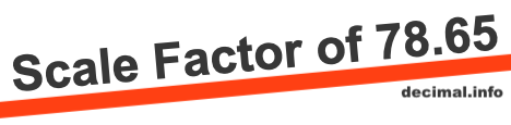 Scale Factor of 78.65 Scale Factor of 78.65