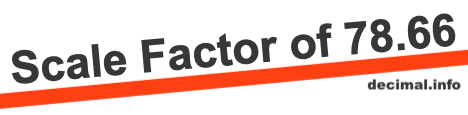 Scale Factor of 78.66 Scale Factor of 78.66