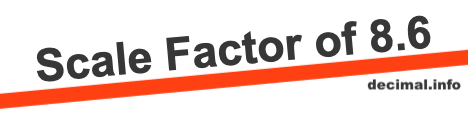 Scale Factor of 8.6 Scale Factor of 8.6
