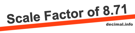 Scale Factor of 8.71