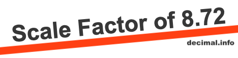 Scale Factor of 8.72